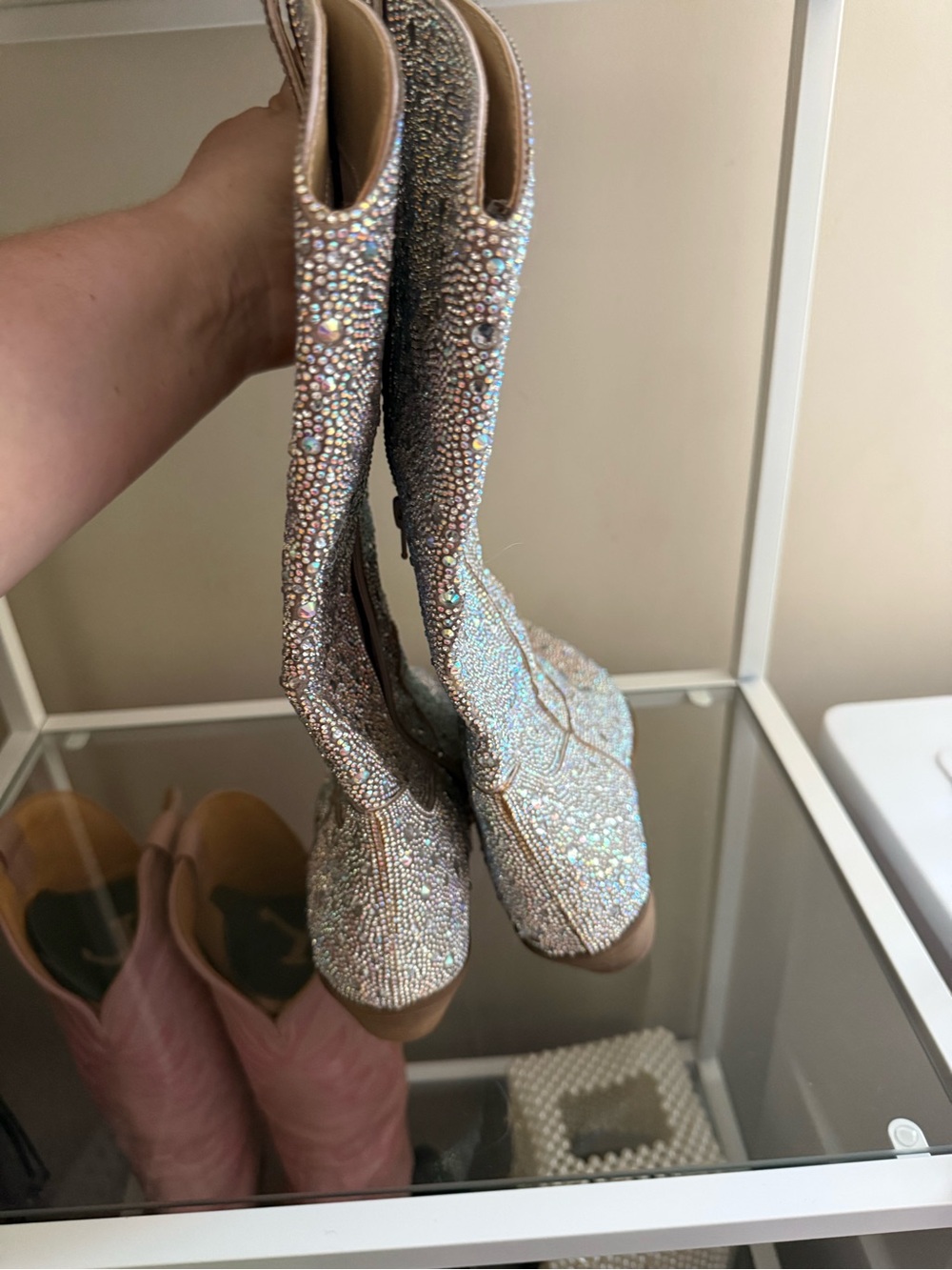 NWOT Rhinestone Cowboy boots - Picture 4 of 7
